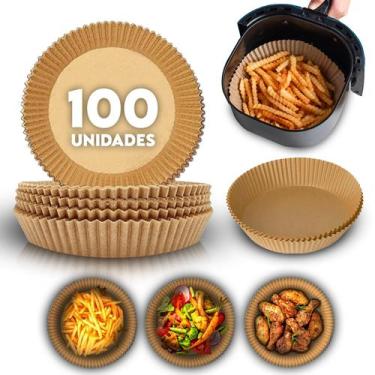 Imagem de Protetor Fritadeira Airfryer 20cm Com 100 Papéis Descartáveis - Unyhom