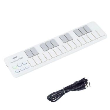Imagem de Teclado Controlador Korg Nanokey2 USB MIDI Branco