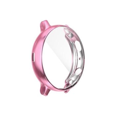 Imagem de Capa Case Silicone Com Pelicula P Galaxy Watch Active 2 40mm Cor Pink 