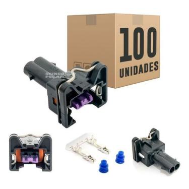 Imagem de Conector Chicote Bico Injetor Sensor Fueltech Pandoo 100 unidades - TC