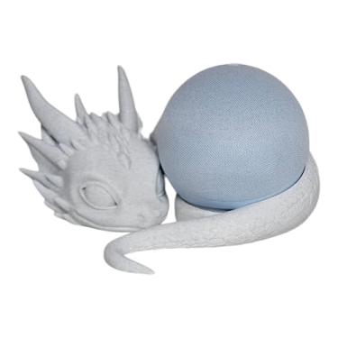 Imagem de Suporte para Echo Dot 5 ou 4 - Dragão - Cor Marmorizada/Mármore