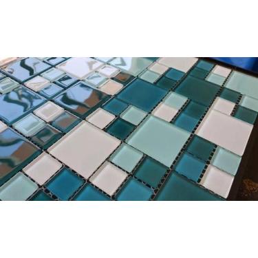 Imagem de Pastilha de Vidro K2410 - MISCELANEA CRISTAL VERDE 29,7x29,7cm - Glass