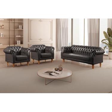 Imagem de Conjunto Sofá e Poltronas Chesterfield Duque - Zurc Decor