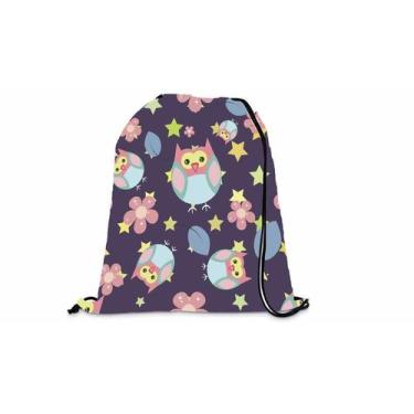 Imagem de Mochila Saco Personalizada Infantil Lindo Corujas - Deluzz