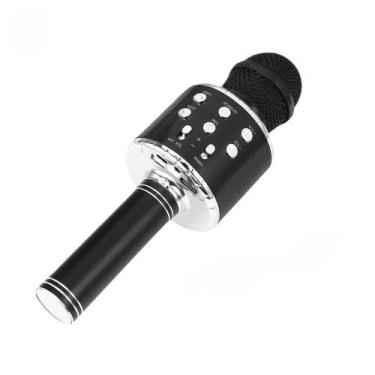 Imagem de Microfone Musical Karaokê S/ Fio Com Bluetooth/ Alto Falante - Genéric