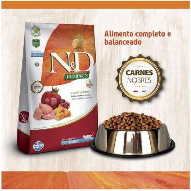 Imagem de Ração Seca ND Pumpkin Feline FrangoRoma para Gatos Adultos Castrados -