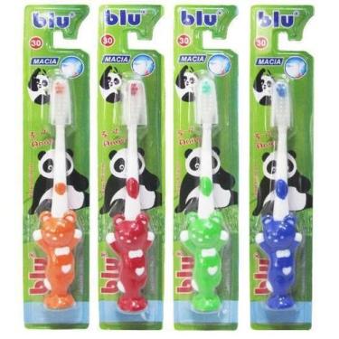 Imagem de Escova Dental Infantil Macia Urso Protetor Cerda Colors Blu - Dagia