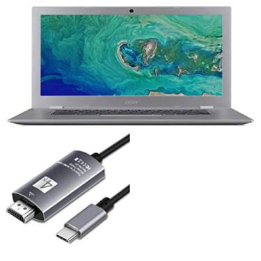 Imagem de Cabo BoxWave para Acer Chromebook 15 (CB315) [Cabo SmartDisplay - USB tipo-C para HDMI (1,8 m)] Cabo USB C/HDMI para Acer Chromebook 15 (CB315) - Preto