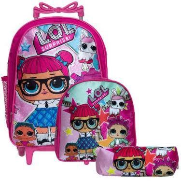 Imagem de Mochila Escolar Menina Juvenil LOL Surprise Rodinha Toys 2U