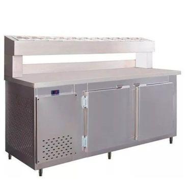 Imagem de Balcão Serviço C/ Condimentador 2,50m Frilux Rf045 720 Litros, 220V