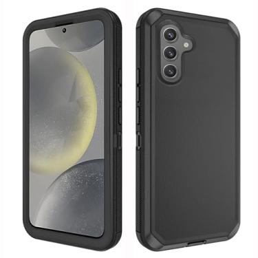 Imagem de Asuwish Capa de celular para Samsung Galaxy S24 FE 5G Capa de celular híbrida resistente à prova de choque rígida à prova de quedas acessórios móveis de corpo inteiro resistente S 24 EF S24FE 24S