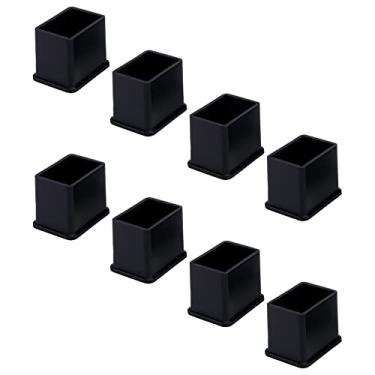 Imagem de Karcy Furniture – Bonés para cadeiras com pés quadrados e pés retangulares. Protetores de piso de borracha, preto, 20x30mm/0.8" x1.2", Black
