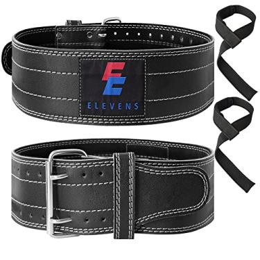 Imagem de Elevens Cinto de levantamento de peso, cintos de musculação, cintos de ginástica de couro para treinamento de força, suporte de elevação para homens e mulheres