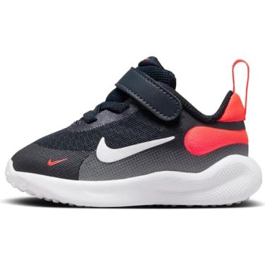 Imagem de NIKE Revolution 7 (TDV), baixo unissexo para crianças, Dark Obsidian White Bright Crimson Black, 18.5 EU