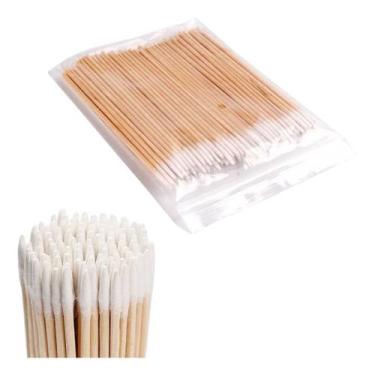 Imagem de 100 Palitos Com Algodão Aplicador e Remoção de Henna Sobrancelha Desig