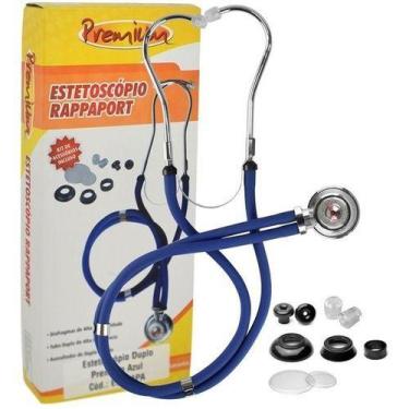 Imagem de Estetoscópio Rappaport Premium Azul Dupla Função