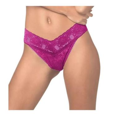 Imagem de Calcinha Fio Dental Xamego Demillus em Renda Elástica, Amora, 79, A