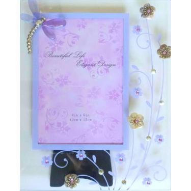 Imagem de Porta Retrato 23x20cm Vidro/Metal P/Foto 10x15cm  -Vertical - BOM YEAR