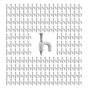 Imagem de Kit 1000 Fixa Cabo Coaxial Rg6 8mm branco - Storm