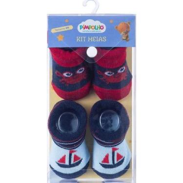 Imagem de Kit Meia c/ 2 Pares RN Menino Pimpolho 88692