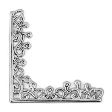 Imagem de Kit 4 Cantoneira Arabesco Grande Decoração Caixas Bandejas Espelhos Vi