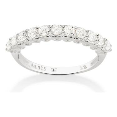 Imagem de Meia Aliança Cravejada Por 11 Zircônias De 810240 - ROMMANEL, Branco, 