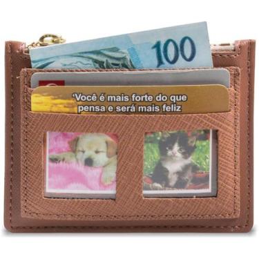 Imagem de Porta Níquel em Couro Artlux P617, Amêndoa