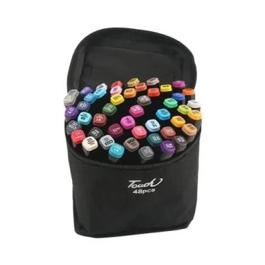 Imagem de Conjunto de Canetas Marcadoras de Arte Oleosa com 24-168 Cores - Ponta