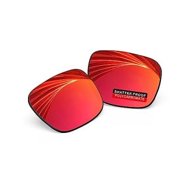 Imagem de iLikeo Lentes de reposição polarizadas de policarbonato PRO+ para óculos de sol Oakley Fuel Cell OO9096 - Vermelho fogo