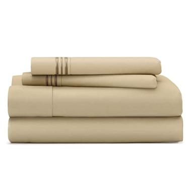 Imagem de Cosy House Collection Conjunto de Lençóis Everyday Série 1500- Roupa de Cama de Luxo para Hotel Ultramacia e Fresca- Bolso Fundo- Resistente A Rugas, Manchas e Desbotamento- Conjun (Rainha, Areia)