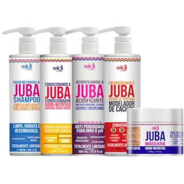 Imagem de Kit Juba Widi Care Vegano Shampoo + Condicionador + Mascara + Acidificante + Creme Encaracolando