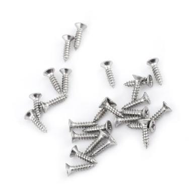 Imagem de 200 Peças M3 Parafusos Autorroscantes de Aço Inoxidável Panela Plana Treliça Fixador de Cabeça Acessório para Trabalhar Madeira (Parafusos autorroscantes de cabeça chata)