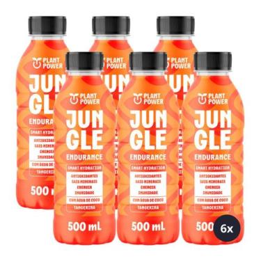 Imagem de 6x Isotônico Jungle Endurance Plant Power Tangerina 500ml, Tangerina