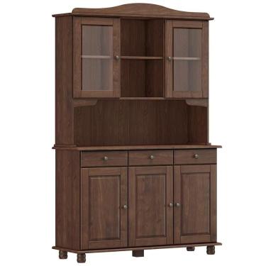 Imagem de Cristaleira Madeira Maciça 5 Portas 129 Cm 8925 Cafe Milani Store Cafe