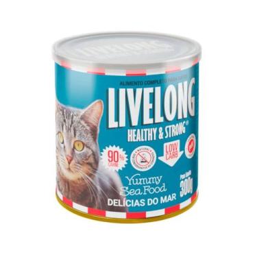 Imagem de Alimento Natural Livelong Sabor Delícias do Mar Gatos 300gr