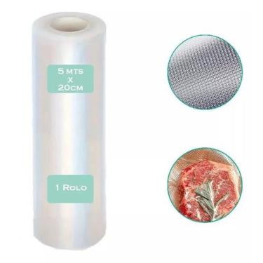 Imagem de Rolo Saco Plastico Seladora Vacuo 5m x 20cm A7371 - RPC