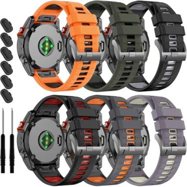 Imagem de ZPJPPLX Pulseira de ajuste rápido de 20 mm compatível com Garmin Fenix 8 AMOLED-43 MM/7S 6S Pro/7S/6S 5S/5S Plus, pulseiras de silicone macio para Approach S70 de 42 mm/Descent Mk3 3i 43 mm/Mk2S/epix