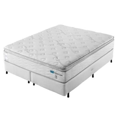 Imagem de Conjunto Box King Mola Probel Volare Luxo (193x203x59cm) Branco, Branc