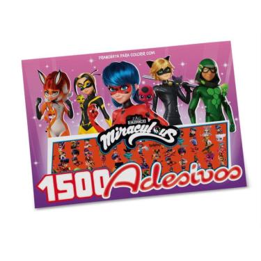 Imagem de Miraculous ladybug prancheta para colorir com 1500 adesivos