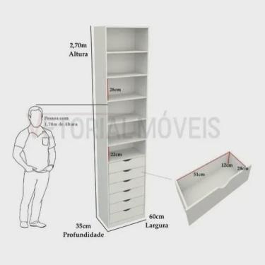 Imagem de Armário Colmeia Mirela M37 100% Mdf (closet Lojas Roupeiro)