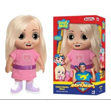 Imagem de Nova Boneca Jessi Aventureira Rosa Com 14 Frases Luccas Neto - Rosita