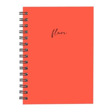 Imagem de Caderno Capa Dura Cores Solid Fluor Laranja 100 Folhas 14x20cm