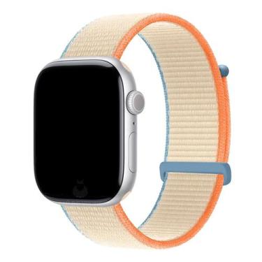 Imagem de Pulseira Nylon Loop compatível com Apple Watch - Baú do Viking, Creme,