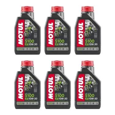 Imagem de Óleo De Motor Motul 5100 4t 10w30 Semi Sintético 1 Litro 6 unidades