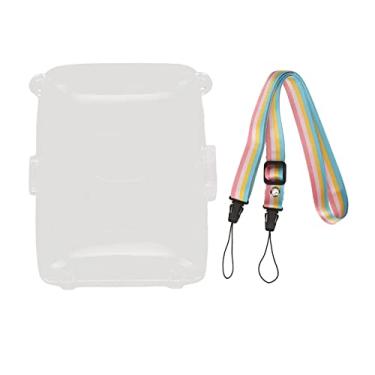 Imagem de Estojo Para Câmera, Estojo Protetor Transparente, Capa Rígida De Cristal Anti-arranhões E Anti-queda Para Pc, Com Alça De Ombro Ajustável, Capa Protetora Transparente Para Instax Mini Link 2 Printe
