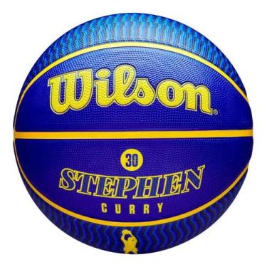 Imagem de Bola Basquete Wilson NBA Outdoor Curry Unissex WZ4006101XB7, Azul, Ama