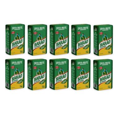 Imagem de 10 Erva Mate Chimarrão BARÃO NATIVA Vácuo Sem Glúten 1Kg - Barão de Co