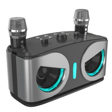 Imagem de Caixa de som para festas com tema de coruja e aplicativo de karaokê - Cante com microfones duplos, remova vocais instantaneamente, reprodução de disco U/TF, reprodução de 3 a 4 horas, potência de