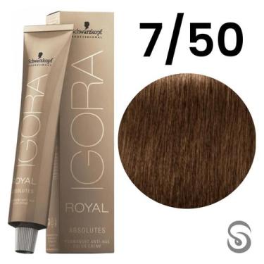 Imagem de Schwarzkopf Igora Absolutes Coloração 7/50 Louro Médio Dourado Natural