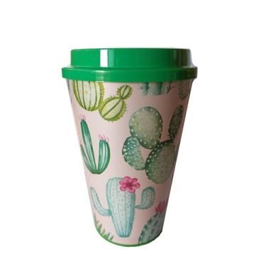 Imagem de Copo Animado Estilo americano - Copo Bucks Café com tampa e bocal 650ml - Modelo: Cactos